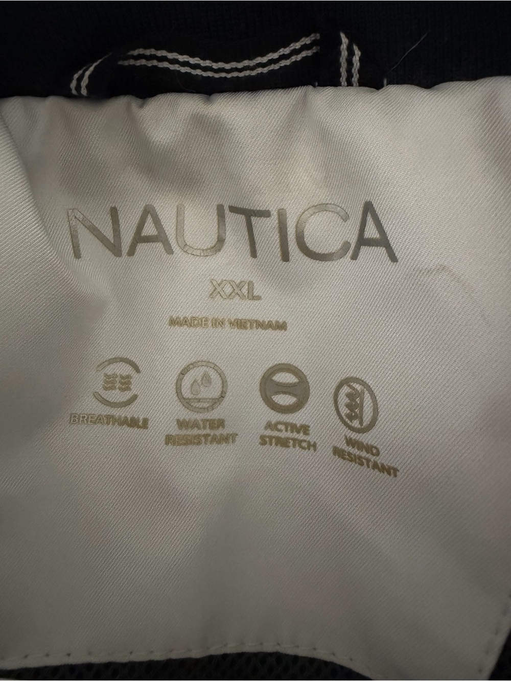 Nautica Navy and White Colorblock Lightweight Jacket - Picture 4 of 5